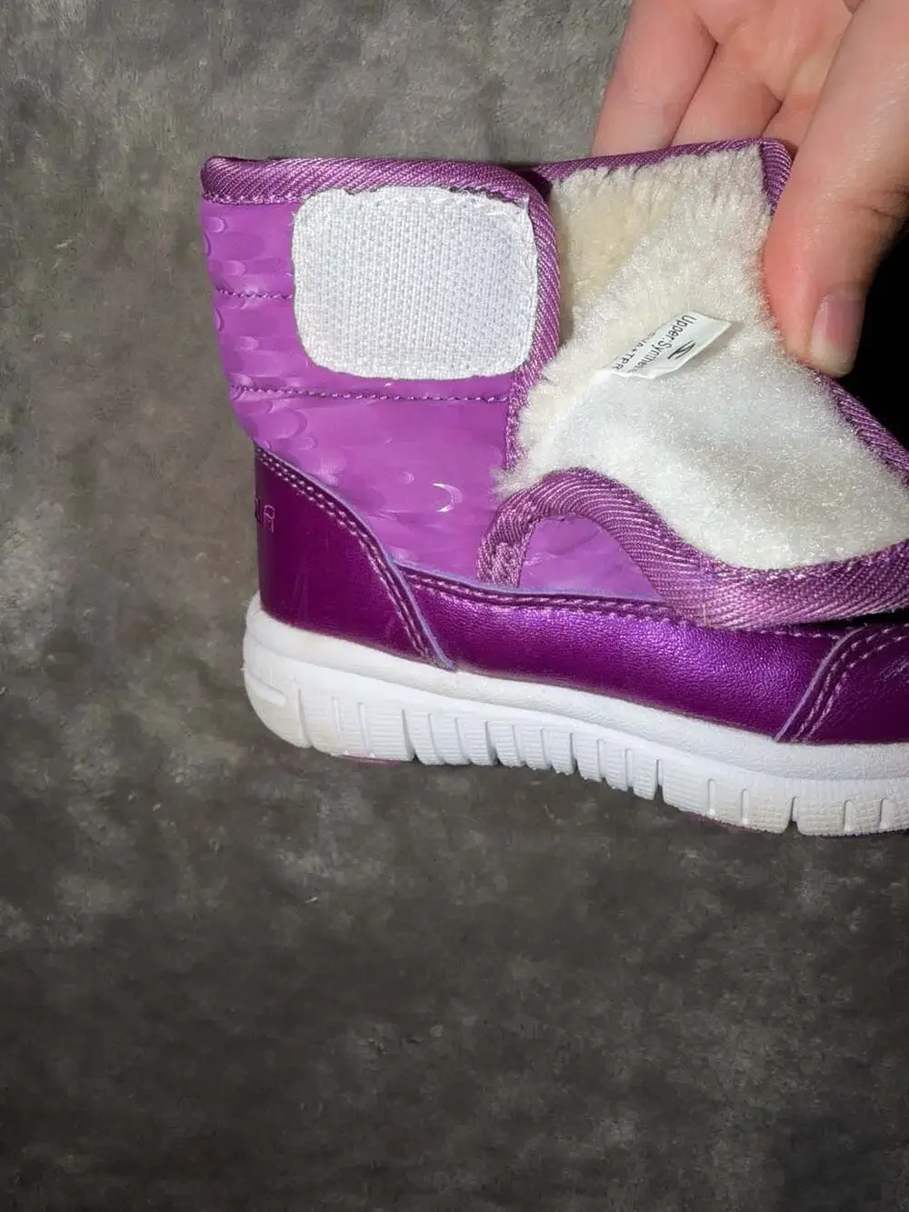 Hobibear Kids Purple Winter Snow Boots Warm Lined Ankle Boots